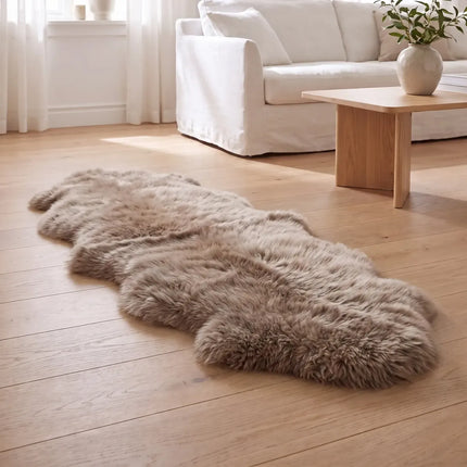 Saueskinn Dobbelt | Lang lugg | 170x60 cm Lysebrun