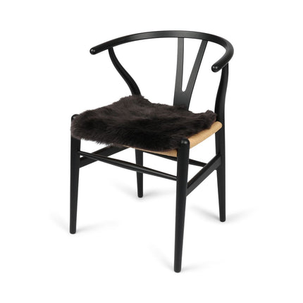 Stolpute | Langhåret | New Zealand | Stoffbakside | 40x40 cm Sjokolade