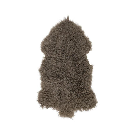 Krøllete saueskinn | tibetansk | 85x50 cm Taupe