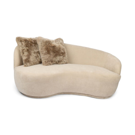 Saueskinnspute | Lang ull | Uten fyll | 50x50 cm Lysebrun