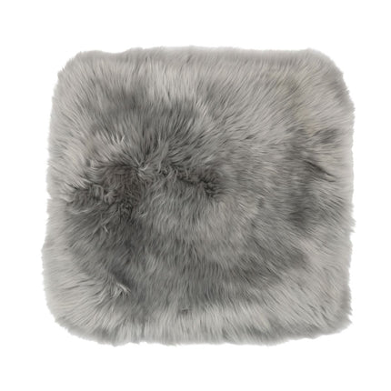 Saueskinnspute | Lang ull | Uten fyll | 50x50 cm Lys Grå