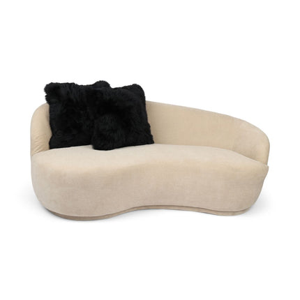 Saueskinnspute | Lang ull | Uten fyll | 50x50 cm Svart