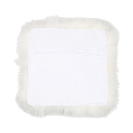 Saueskinnspute | Lang ull | Uten fyll | 40x40 cm Hvit