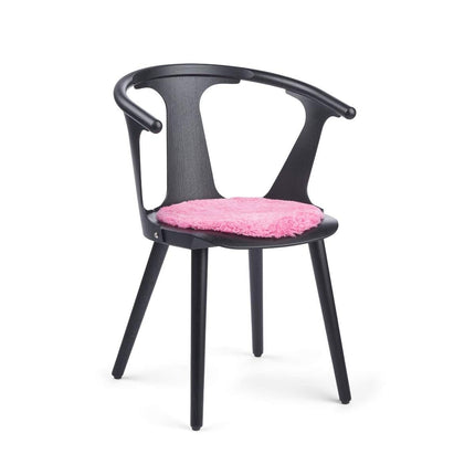Kort setetrekk i saueskinn av ull Korallpink