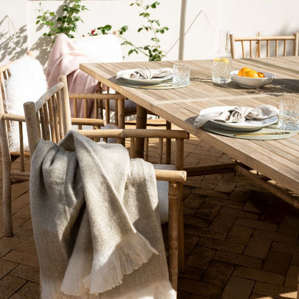 Ullpledd | Mohair mix | 130x170 cm Lys Beige