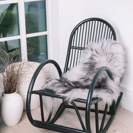 Islandsk saueskinn | Lang ull | 90 cm Beige / Hvit
