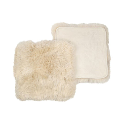 Stolpute | Langhåret | New Zealand | Stoffbakside | 40x40 cm Beige