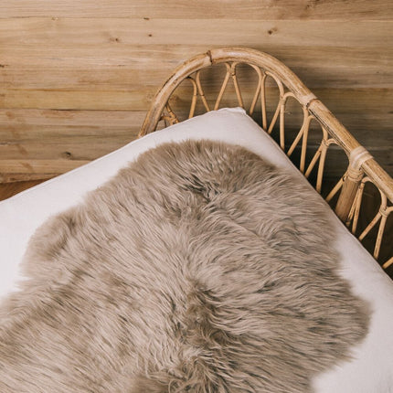 Saueskinn Dobbelt | Lang lugg | 170x60 cm Lysebrun