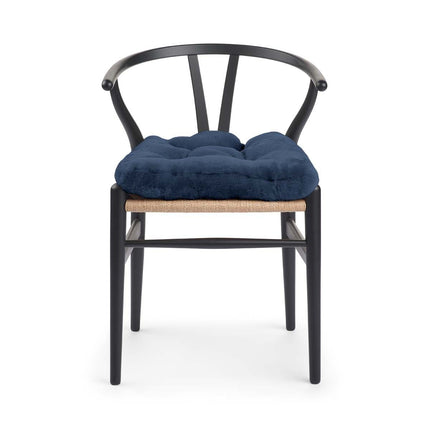 Mokkasin setetrekk | bakside i kalveskinn Marineblå