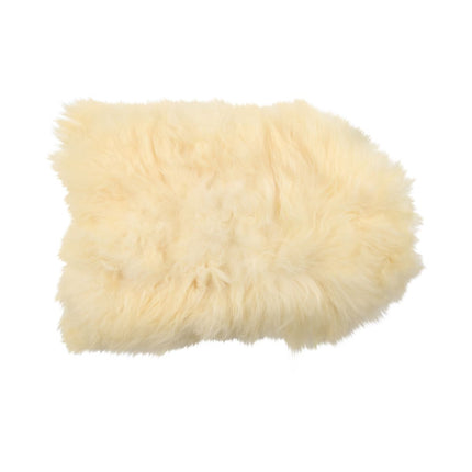 Islandsk saueskinn | Lang ull | 90 cm Beige / Hvit