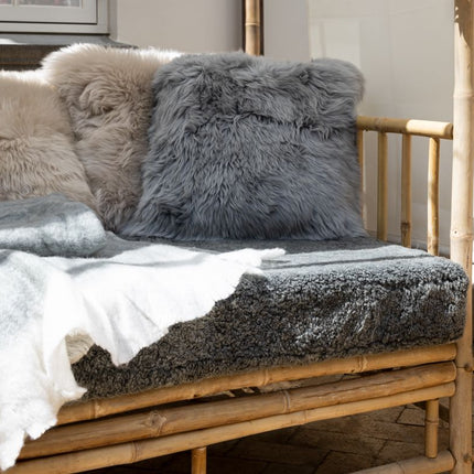 Ullpledd | Mohair mix | 130x170 cm Lys Grå