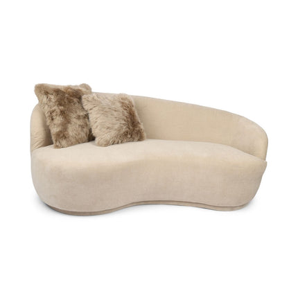 Saueskinnspute | Lang ull | Uten fyll | 50x50 cm Lysebrun