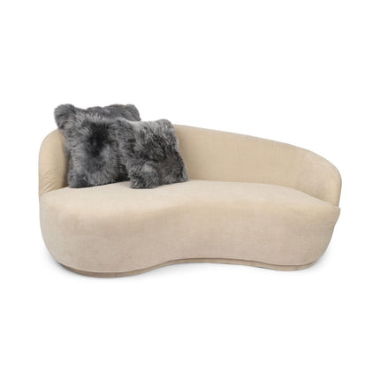 Saueskinnspute | Lang ull | Uten fyll | 50x50 cm Mørk grå