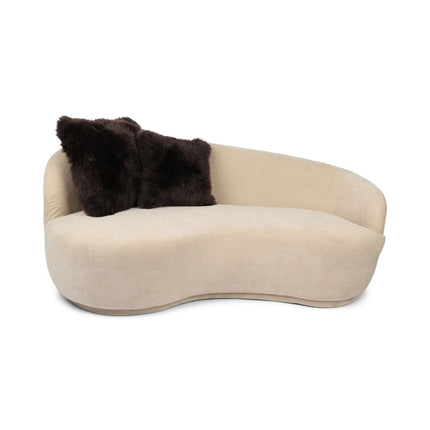 Saueskinnspute | Lang ull | Uten fyll | 50x50 cm Sjokolade