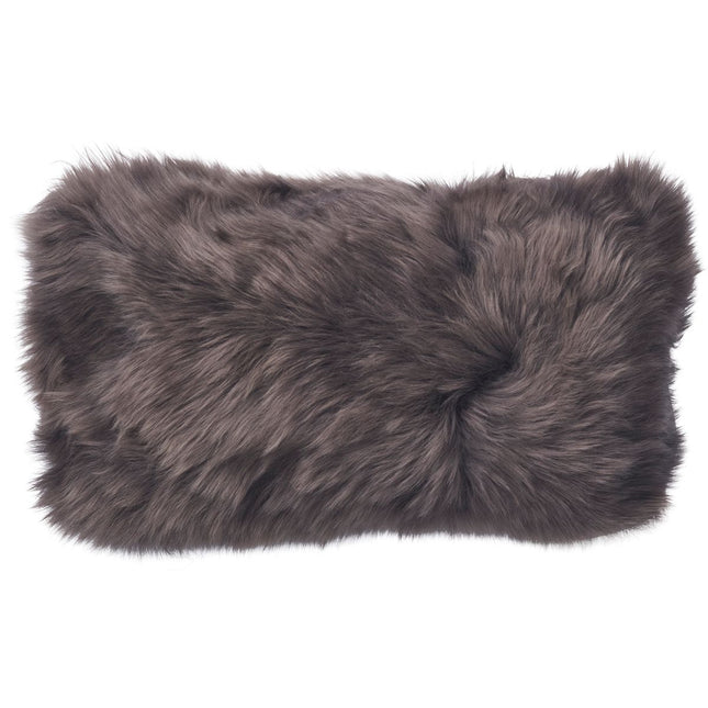 Long-Wool saueskinnspute | Dobbeltsidig | New Zealand | 25x50 cm Valnøtt