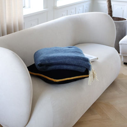 Ullpledd | Mohair mix | 130x170 cm Blågrå