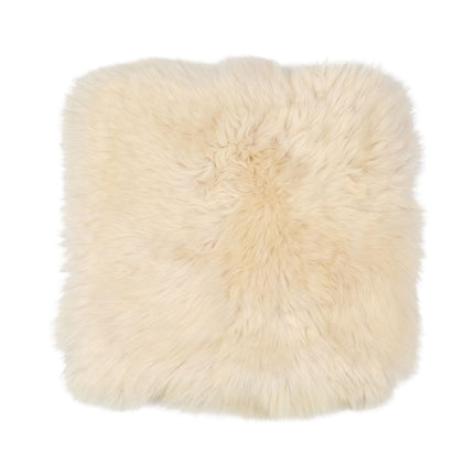 Saueskinnspute | Lang ull | Uten fyll | 40x40 cm Beige