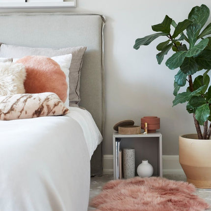 Saueskinn Dobbelt | Lang lugg | 170x60 cm Rosa