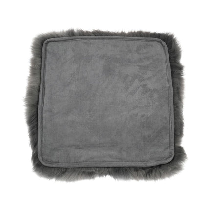 Stolpute | Langhåret | New Zealand | Stoffbakside | 40x40 cm Mørk grå