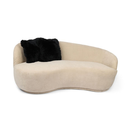 Saueskinnspute | Lang ull | Uten fyll | 40x40 cm Svart