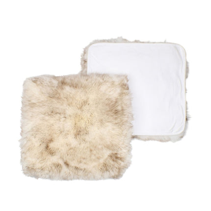 Stolpute | Langhåret | New Zealand | Stoffbakside | 40x40 cm Flekkete