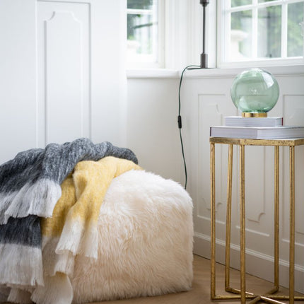 Ullpledd | Mohair mix | 130x170 cm Svart