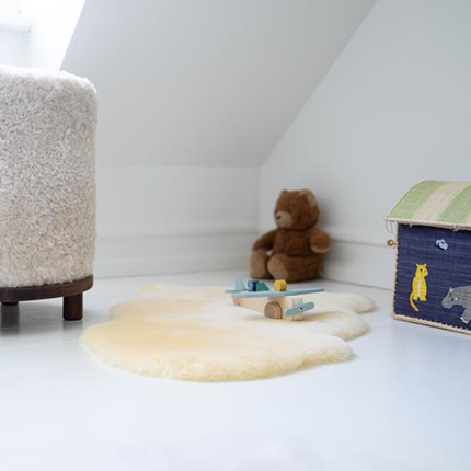Lammeskinn Baby | Til barnevogn & babyer | 95 cm Cream Gul