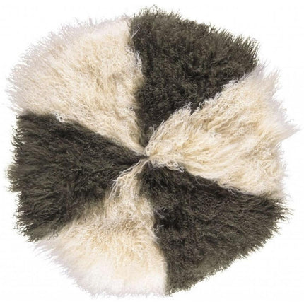 NC Living Tibetan sheepskin Cushion | Cake Collection | ÃƒËœ37 Cushions Arctic Sunrise/Hedge Green